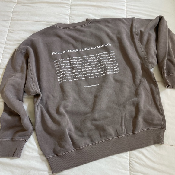 ELWOOD x COTTON & COMB “Favorite Feelings” Vintage Brown Core Crewneck - Picture 2 of 7